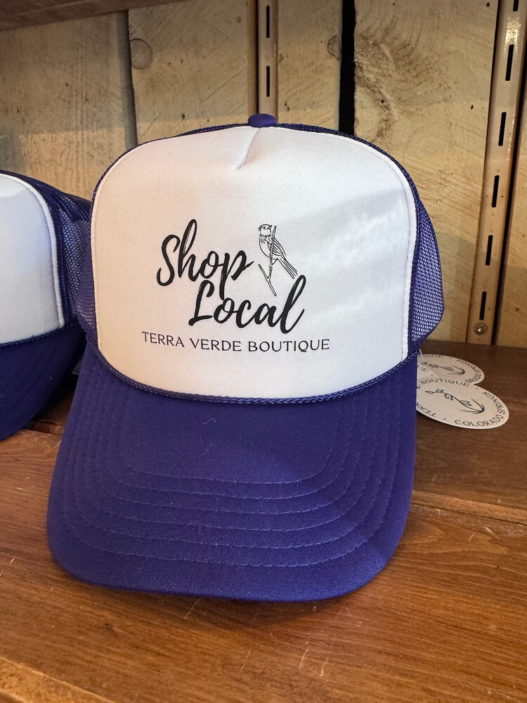 Arnie + Ollie TV Hat Shop Local Purple