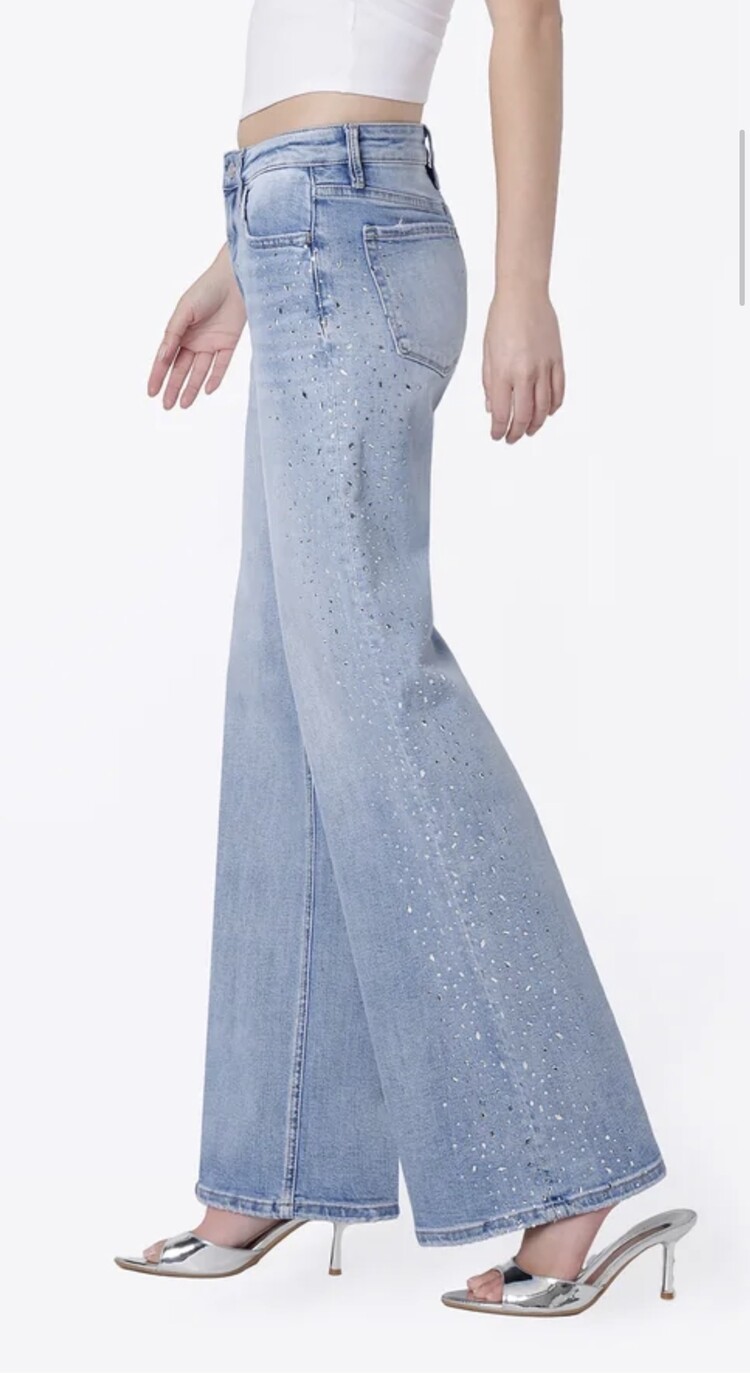 Flying Monkey Wide Leg Jewel Pant Hi Rise