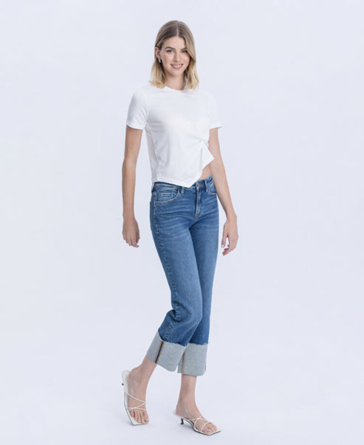 Flying Monkey Crop Straight Jean Hi Rise