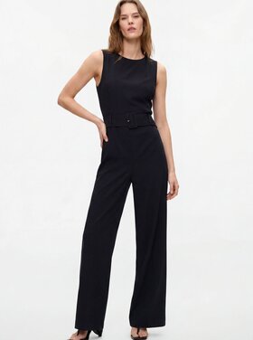 Desigual Zip Up Belted Jumpsuit