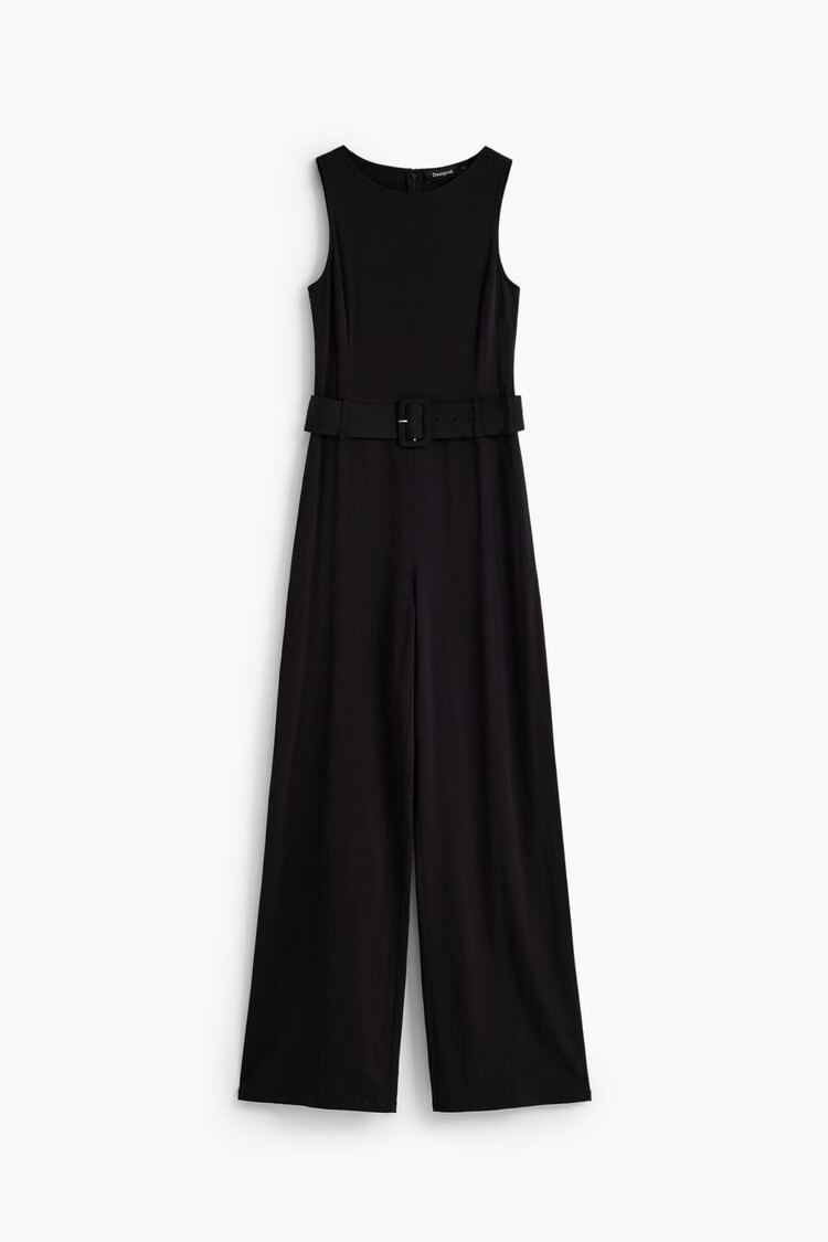 Desigual Zip Up Belted Jumpsuit