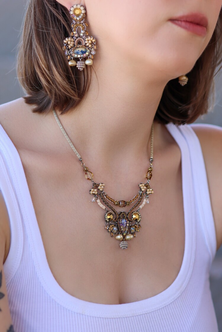Ayala Bar Drops of Gold Necklace, Paz
