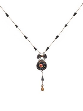 Ayala Bar Obsidian Night Necklace, Ash