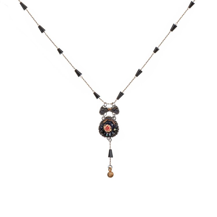 Ayala Bar Obsidian Night Necklace, Ash