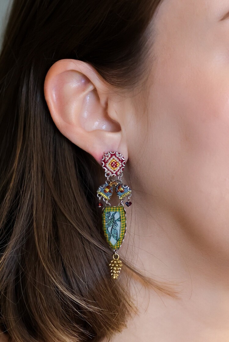 Ayala Bar Vintage Gold Earrings, Kshetra