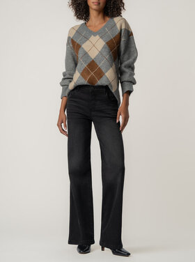 Kut from the Kloth / Swatfame Kimberly V-Neck Argyle Sweater