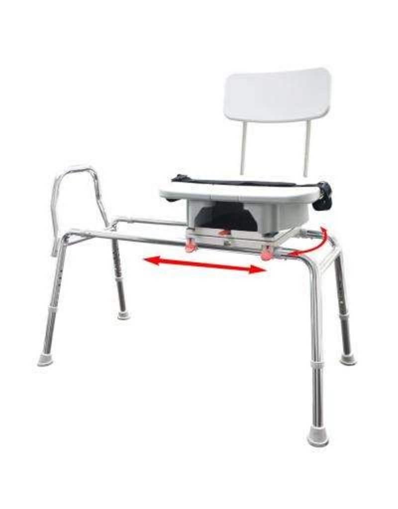 Sliding Transfer Bench With Hygiene Cutout