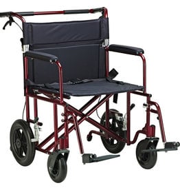22" Bariatric Aluminum Transport Chair