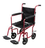 Deluxe Fly-Weight Aluminum Transport Chair