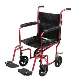 Deluxe Fly-Weight Aluminum Transport Chair