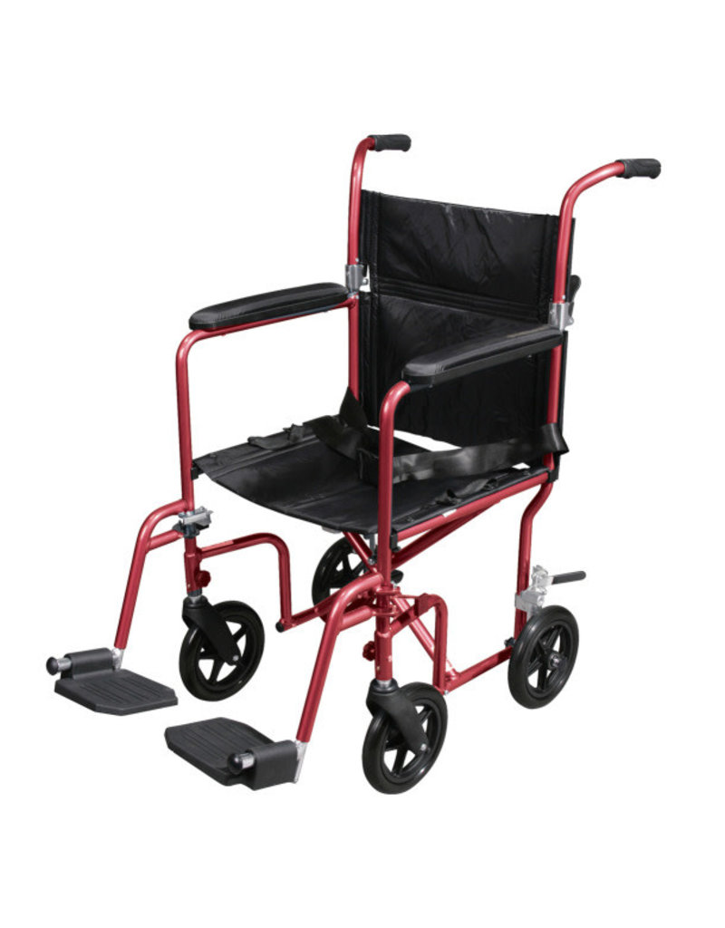 Deluxe Fly-Weight Aluminum Transport Chair