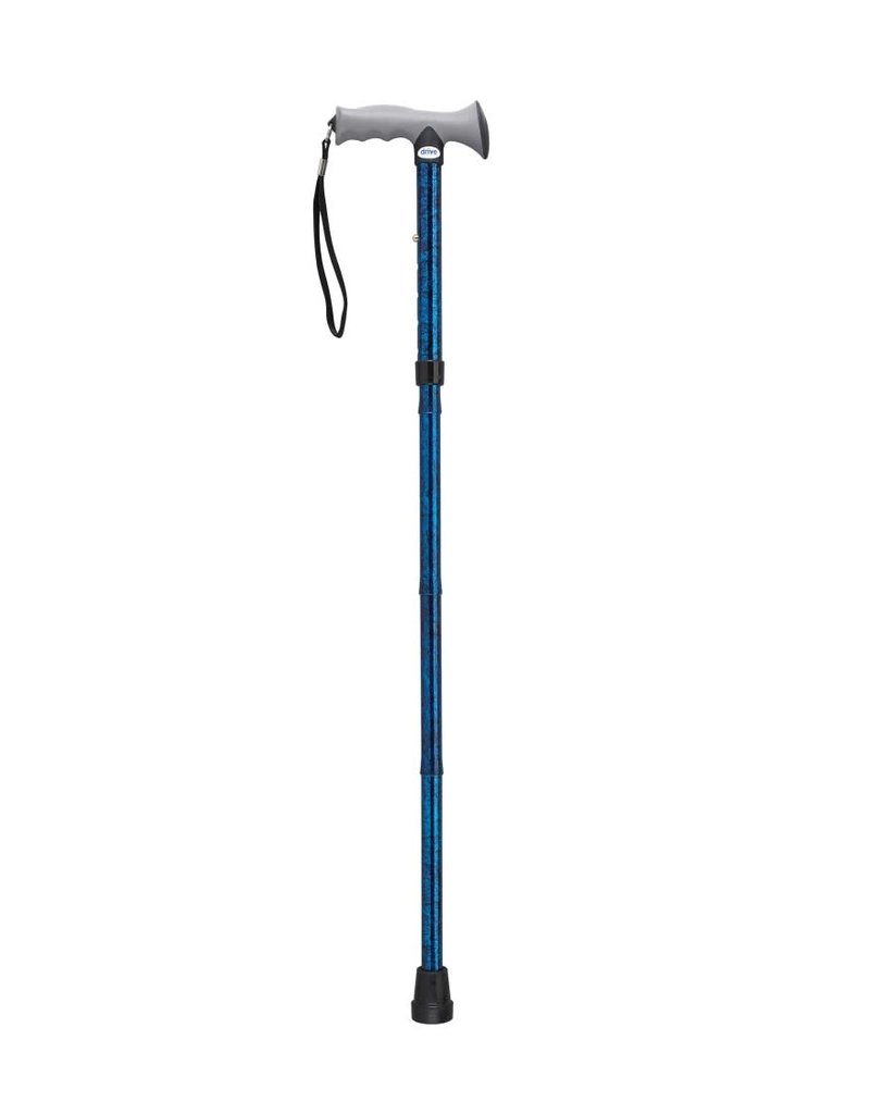 Drive/Devilbiss Lightweight Folding Cane with Gel Handle