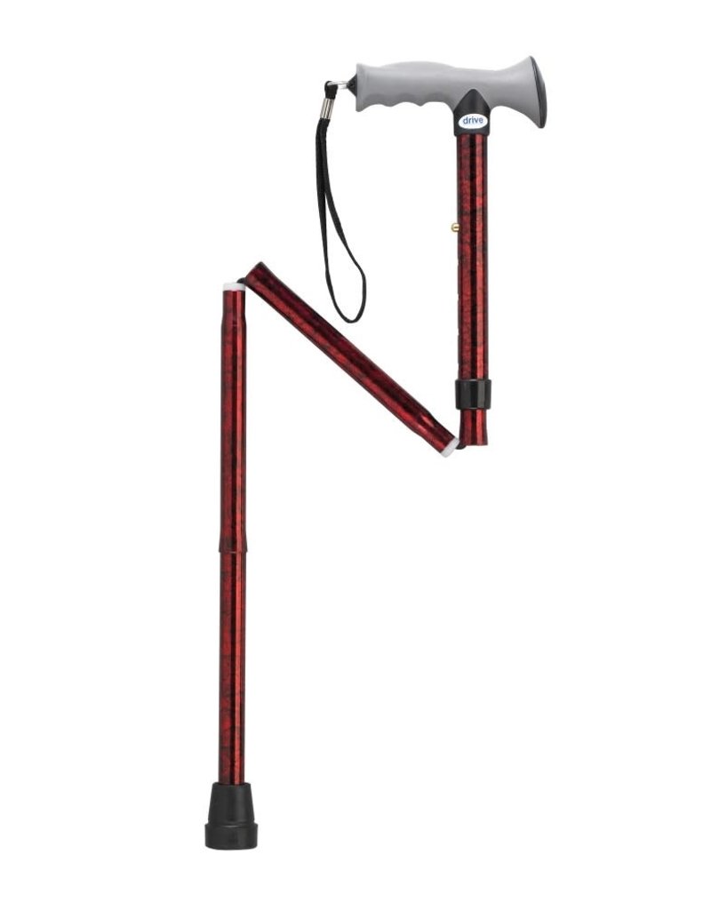 Drive/Devilbiss Lightweight Folding Cane with Gel Handle