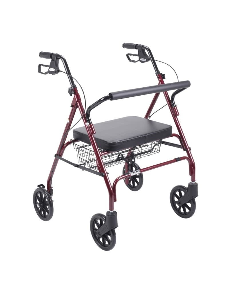 Drive/Devilbiss Bariatric Rollator with Large Padded Seat