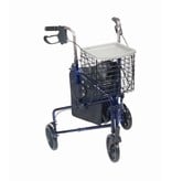 Drive/Devilbiss 3 Wheeled Rollator with Basket and Pouch