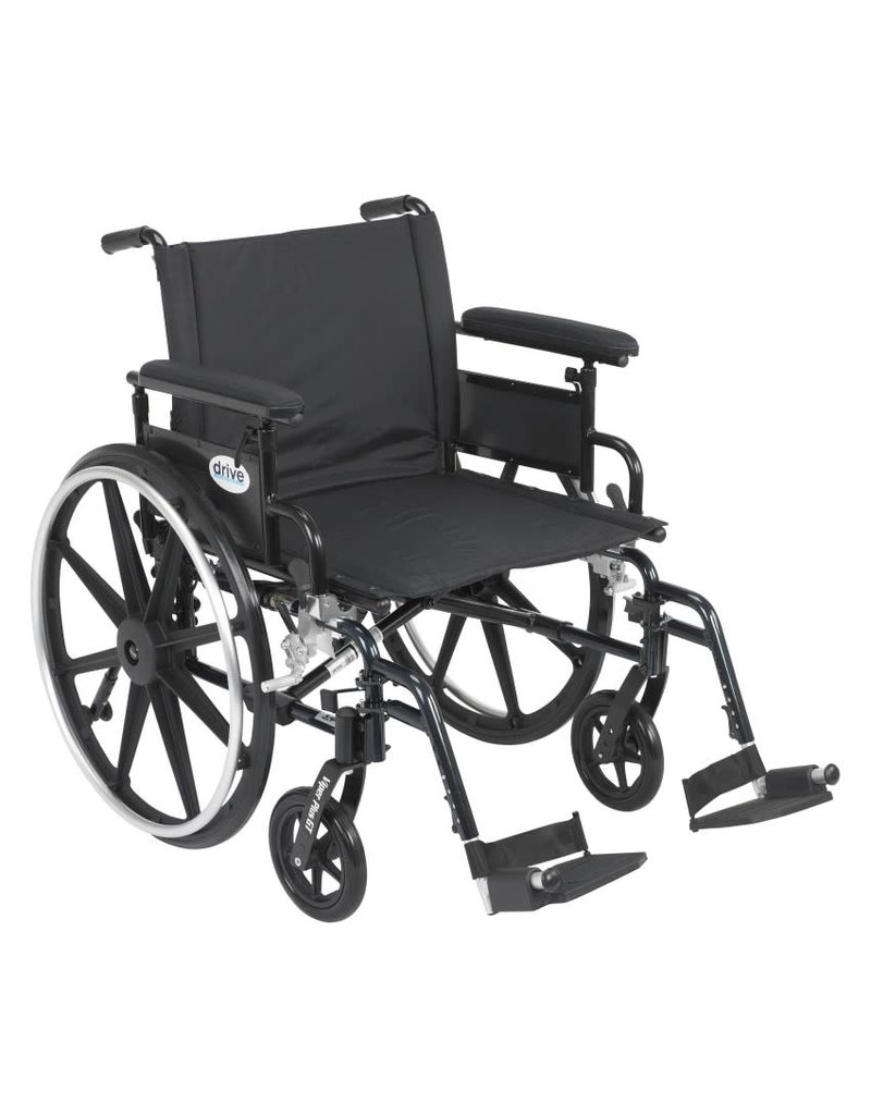 Viper Wheelchair with Flip Back Removable Arms, Desk Arms, Elevating L