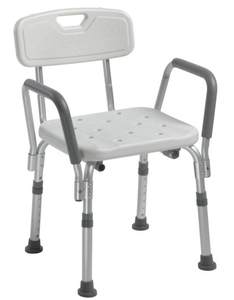 Drive/Devilbiss Shower Chair with Back and Removable Padded Arms