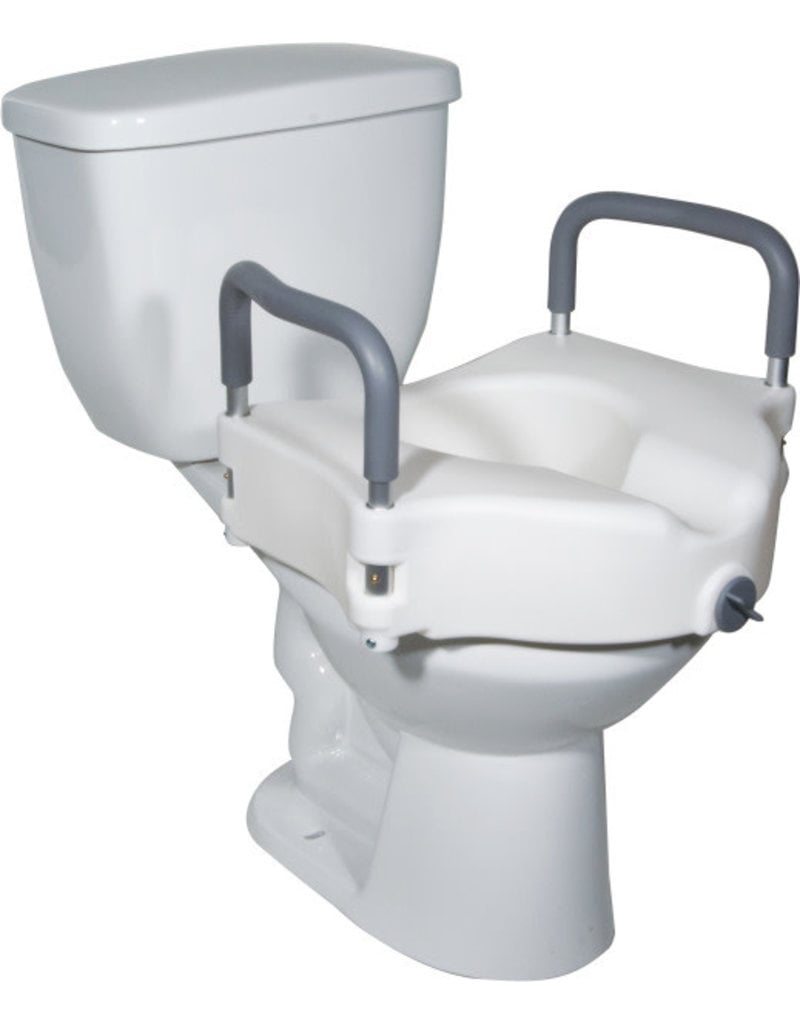 Drive/Devilbiss Raised Toilet Seat with Tool-free Removable Arms