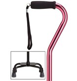 Harvy Canes Large Base Quad Cane with Foam Handle