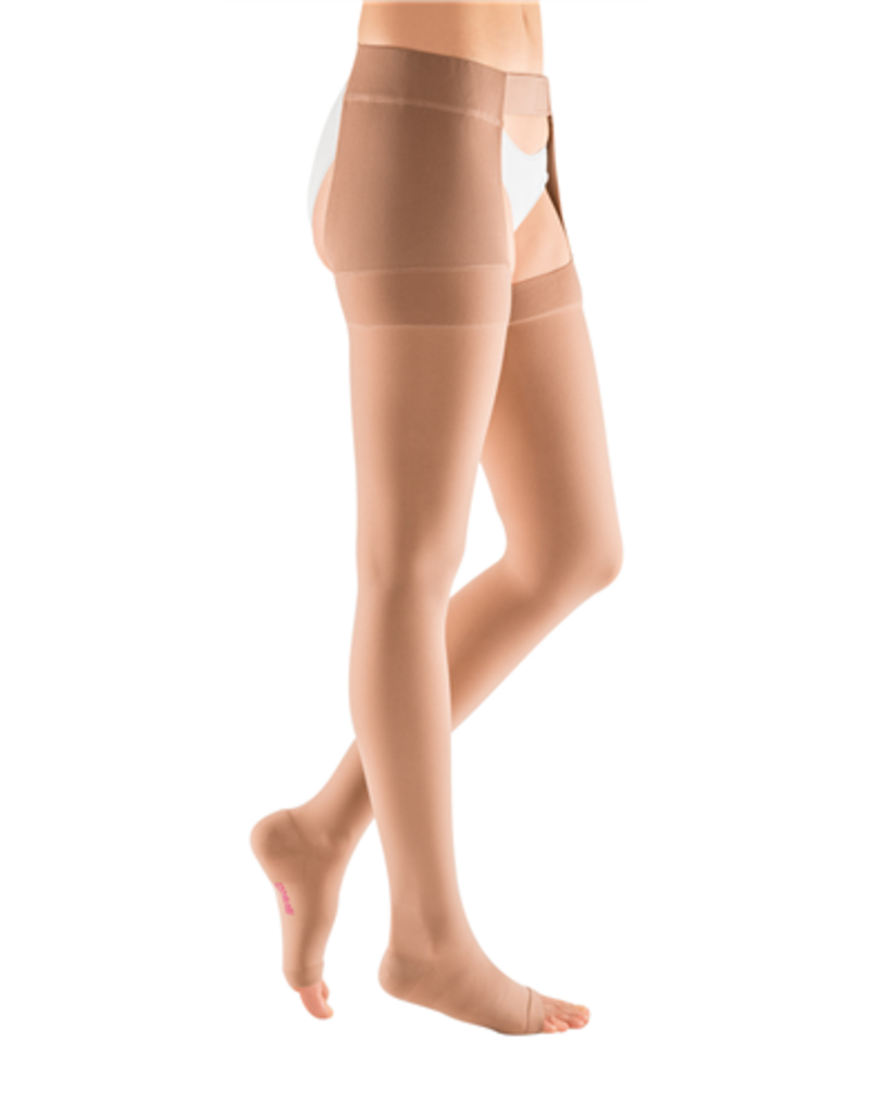 Medi USA Mediven Plus Thigh 40-50 mmHg Open Toe Beige w/ Attachment