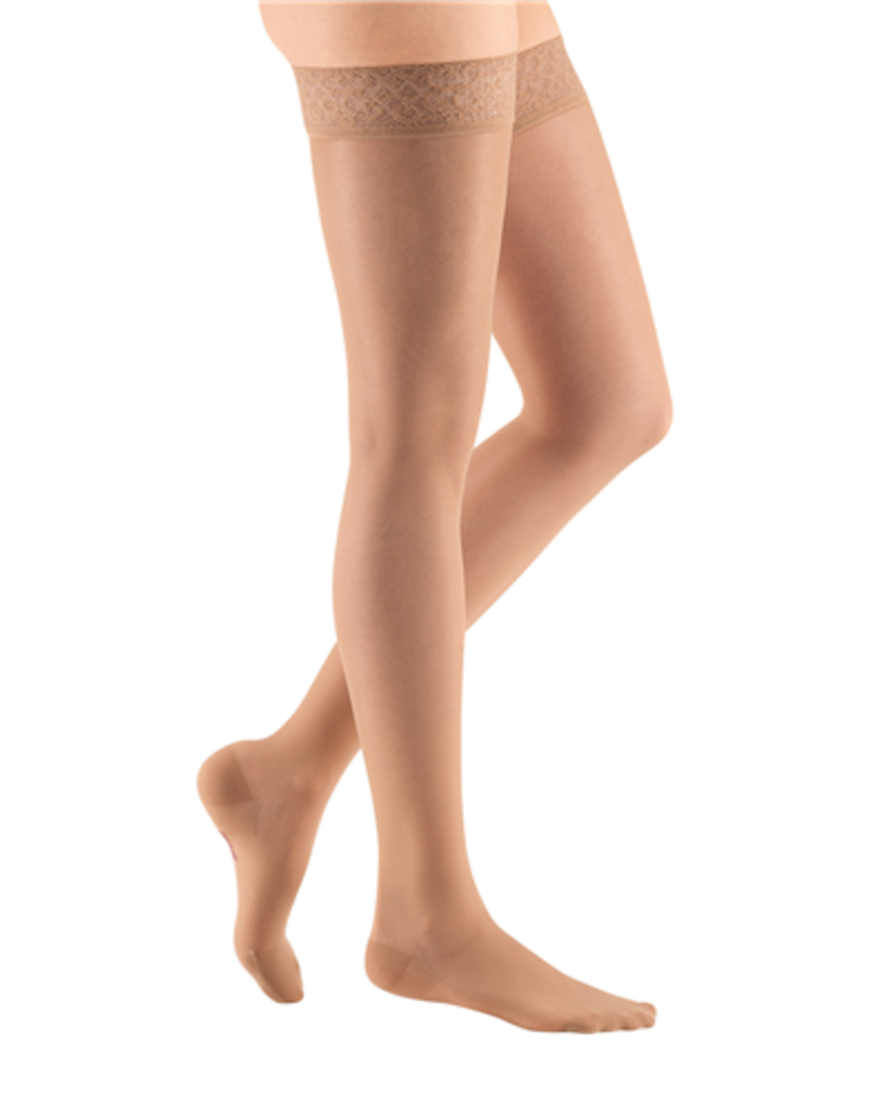 Mediven Sheer & Soft Thigh 30-40 mmHg Lace Top Band Closed Toe