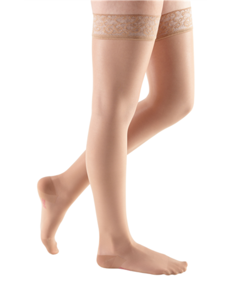 Mediven Sheer & Soft Thigh 30-40 mmHg Lace Top Band Closed Toe