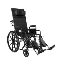 McKesson 18" Reclining Silver Sport Wheelchair Desk Arm, Elevating Leg rests