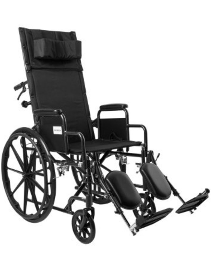 McKesson McKesson 18" Reclining Silver Sport Wheelchair Desk Arm, Elevating Leg rests
