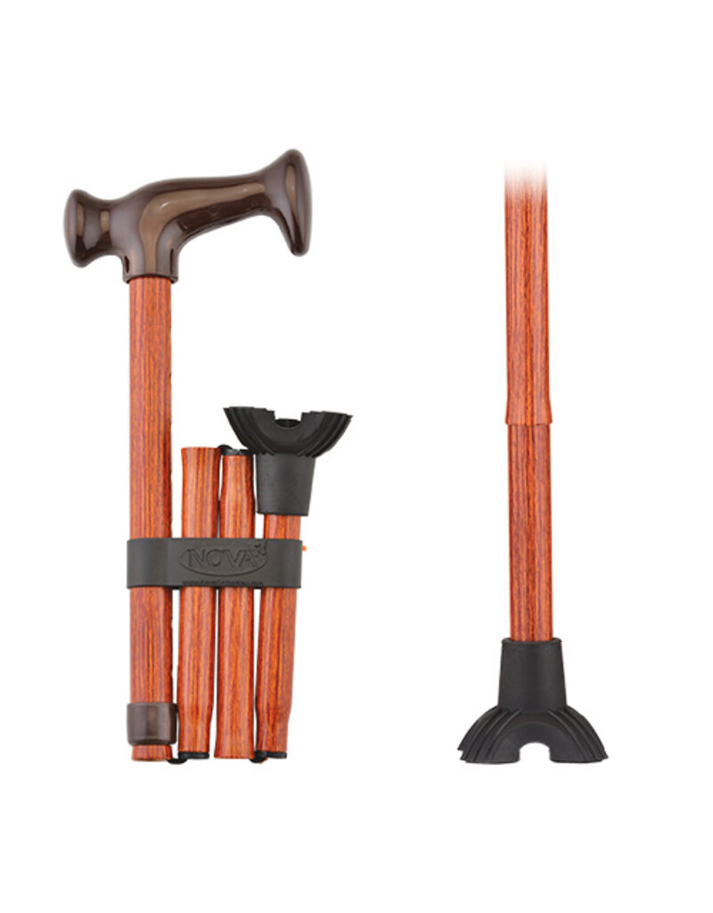 Folding Cane with Mini Quad Tip
