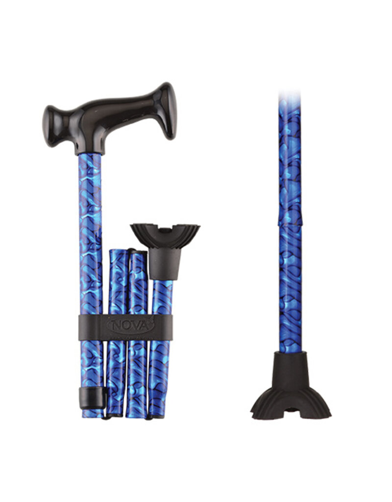 Folding Cane with Mini Quad Tip
