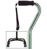Harvy Canes Large Base Quad Cane with Foam Handle