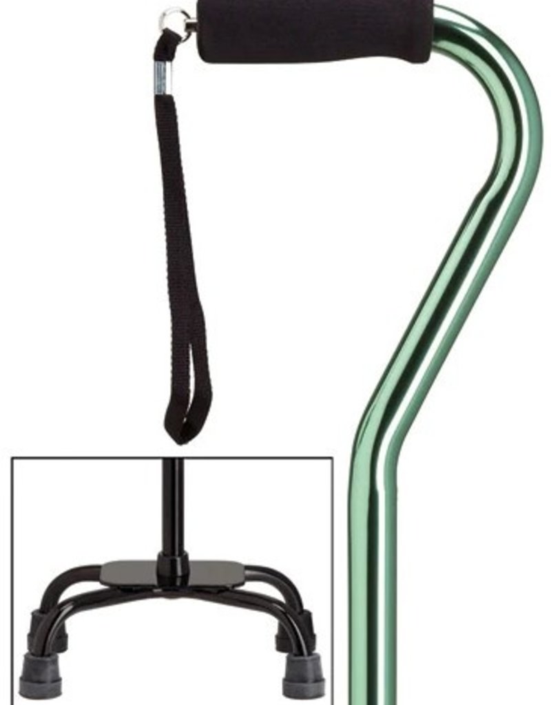 Large Base Quad Cane with Foam Handle Broadway Home Medical