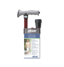 Drive/Devilbiss Lightweight Folding Cane with Gel Handle