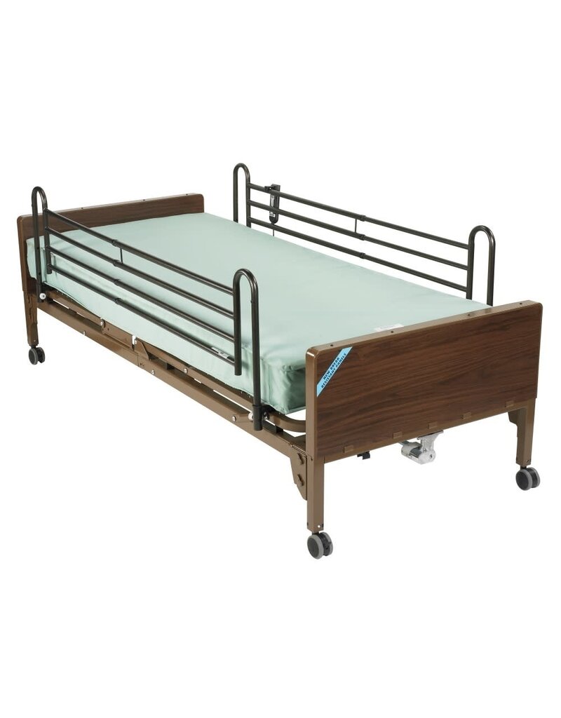 Drive/Devilbiss Delta™ Ultra- Light 1000, Semi-Electric Bed w/ Innerspring Mattress and Full Rails