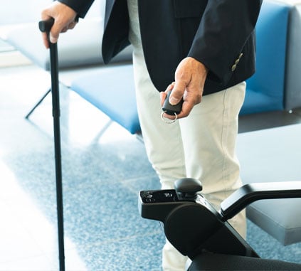 Drive you're Model F wirelessly and view vital device information from the WHILL app