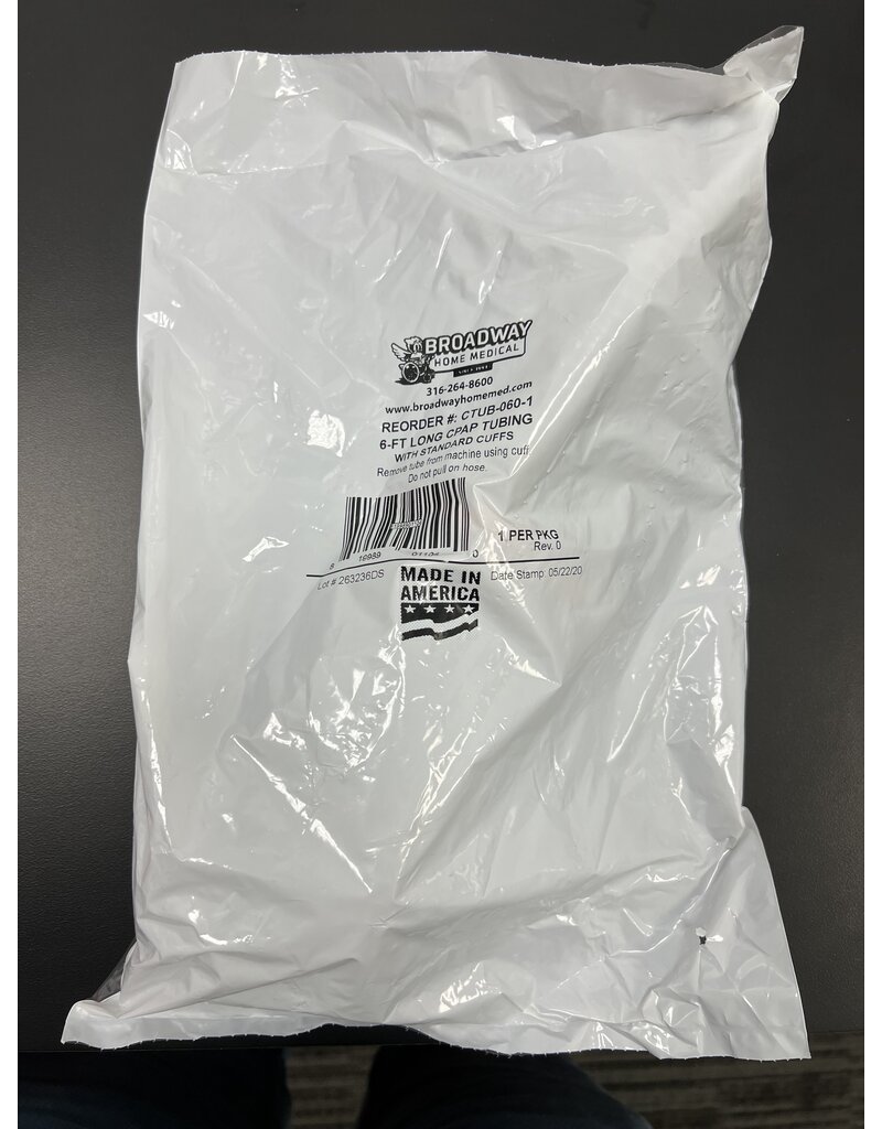 CPAP Tubing Standard 6'