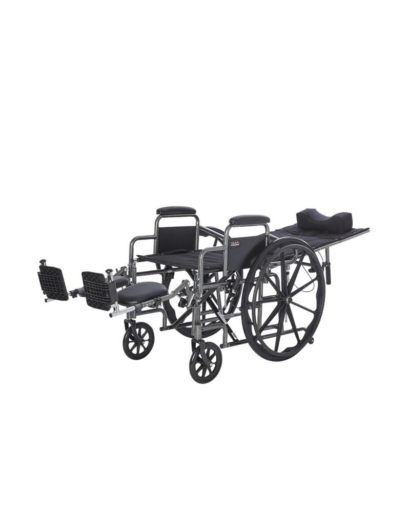 DELUXE RECLINING DESK ARM WHEELCHAIR 18''X16''