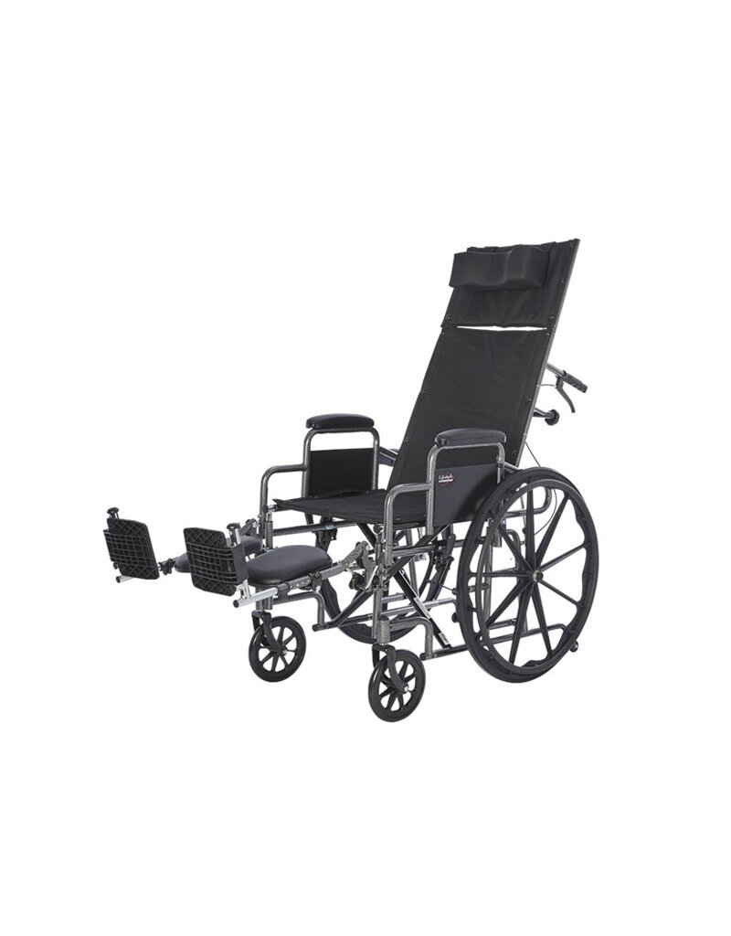 DELUXE RECLINING DESK ARM WHEELCHAIR 18''X16''