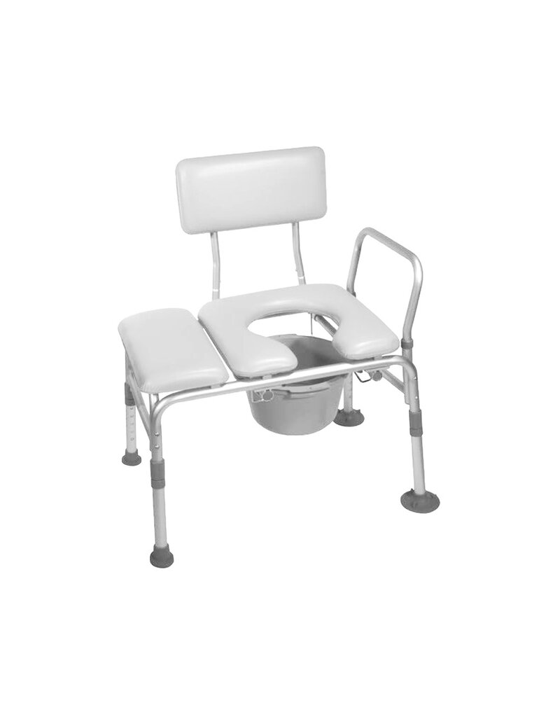 Padded Transfer Bench With Commode Opening