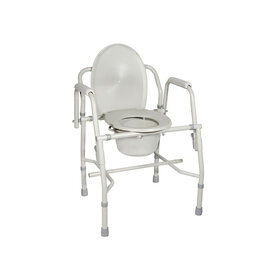 Steel Drop Arm Commode