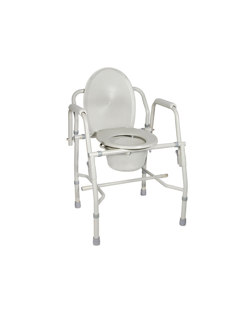 Steel Drop Arm Commode