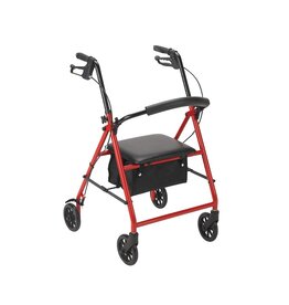 Steel 4 Wheel Rollator with 6" Wheels