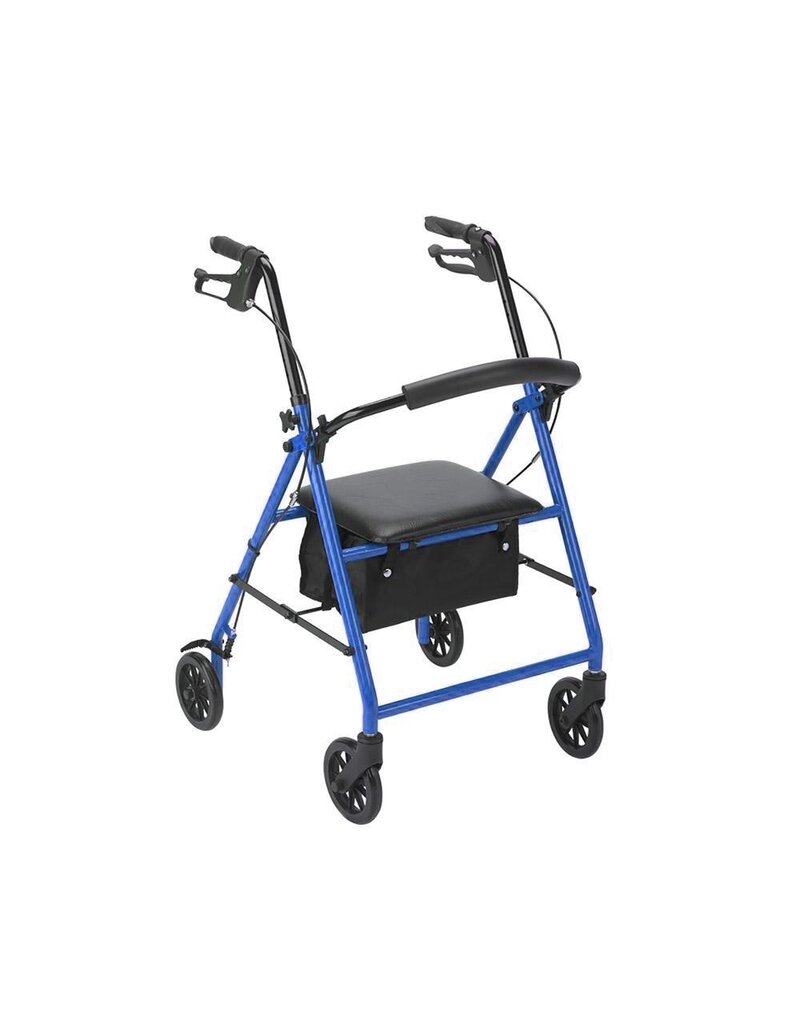 Rhythm Healthcare Steel 4 Wheel Rollator with 6" Wheels
