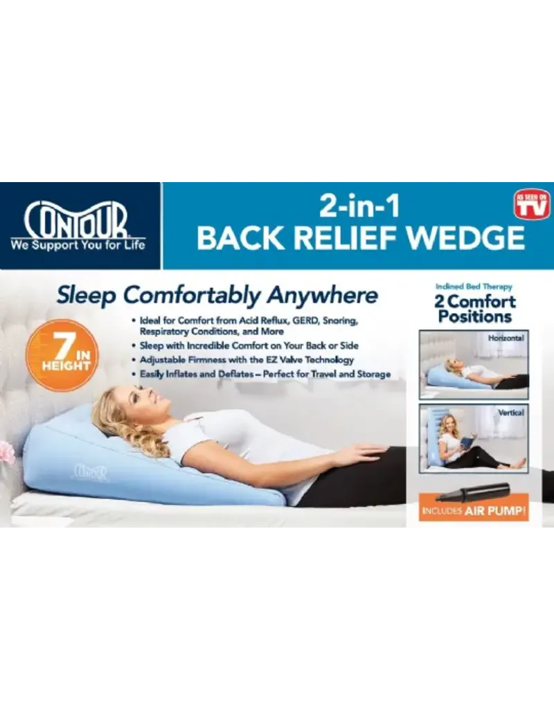 CONTOUR PRODUCTS INC 2-in-1 Inflatable Comfort Wedge - 7"