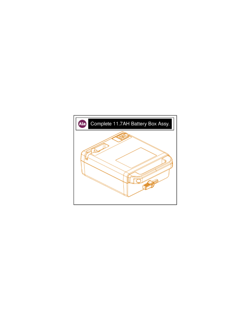 Pride Mobility GO GO Super Portable Battery, Assembly, Lithium, 11.7AH