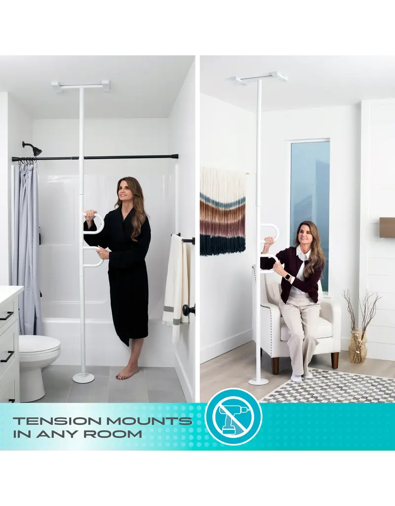 Stander Double Handle Floor to Ceiling Grab Bar