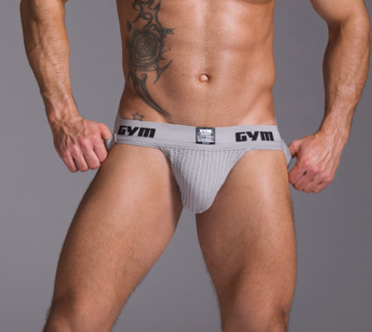 GYM Workout Jockstrap 2" Grey