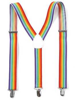 Rainbow + White Suspenders Y-Back