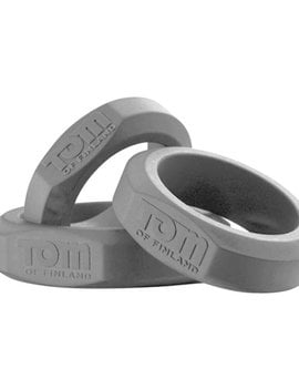Tom of Finland 3-Piece Silicone Cock Ring Set