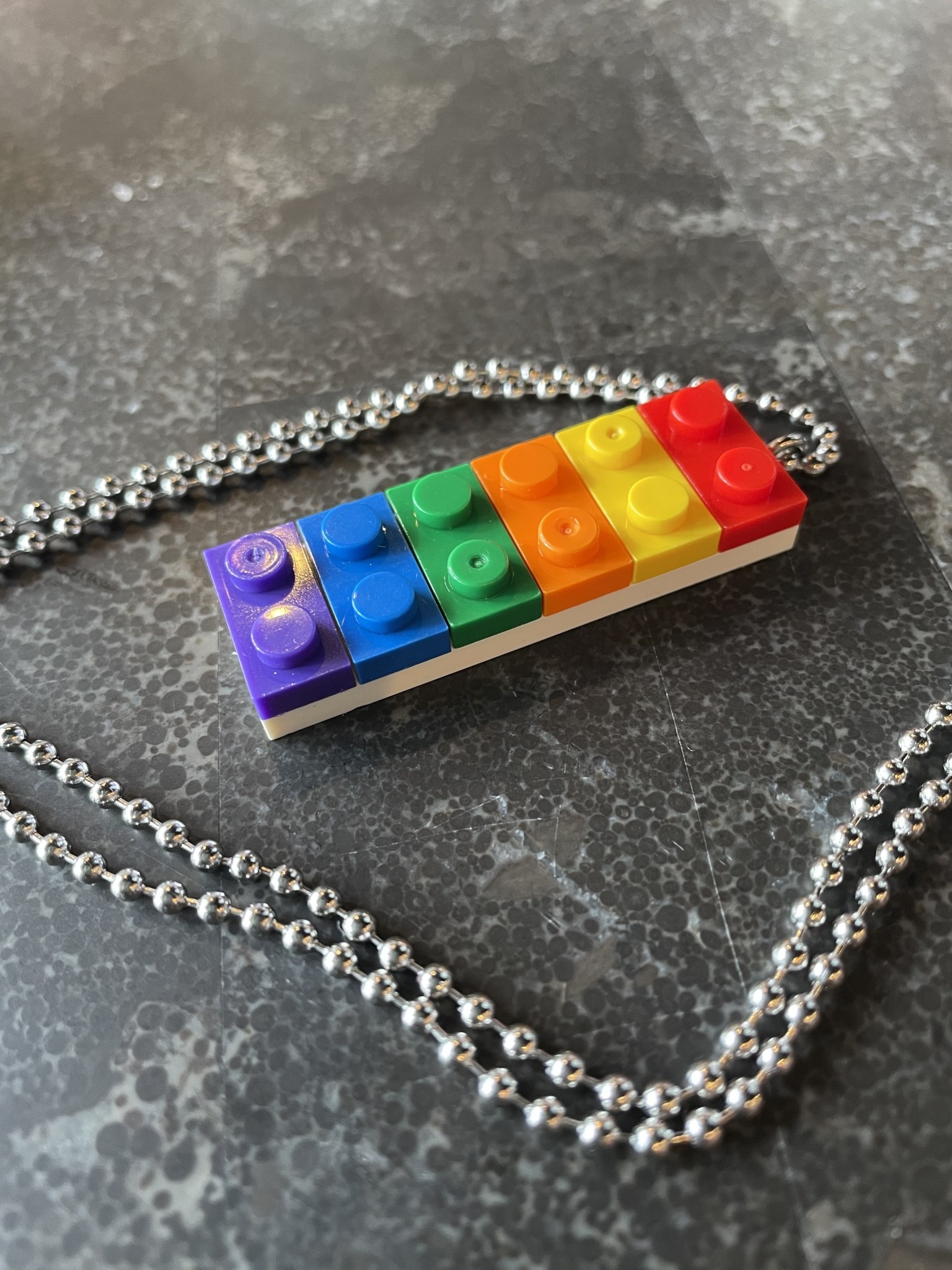 Classic Brick Pendant - Rainbow Pride